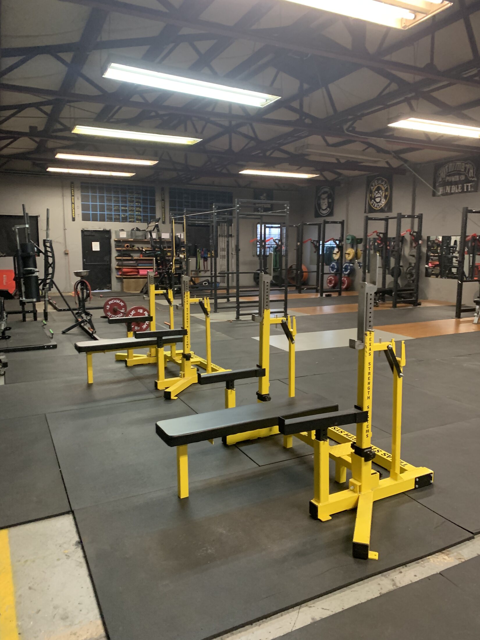 The Olympus Athletics strength floor in Merced
